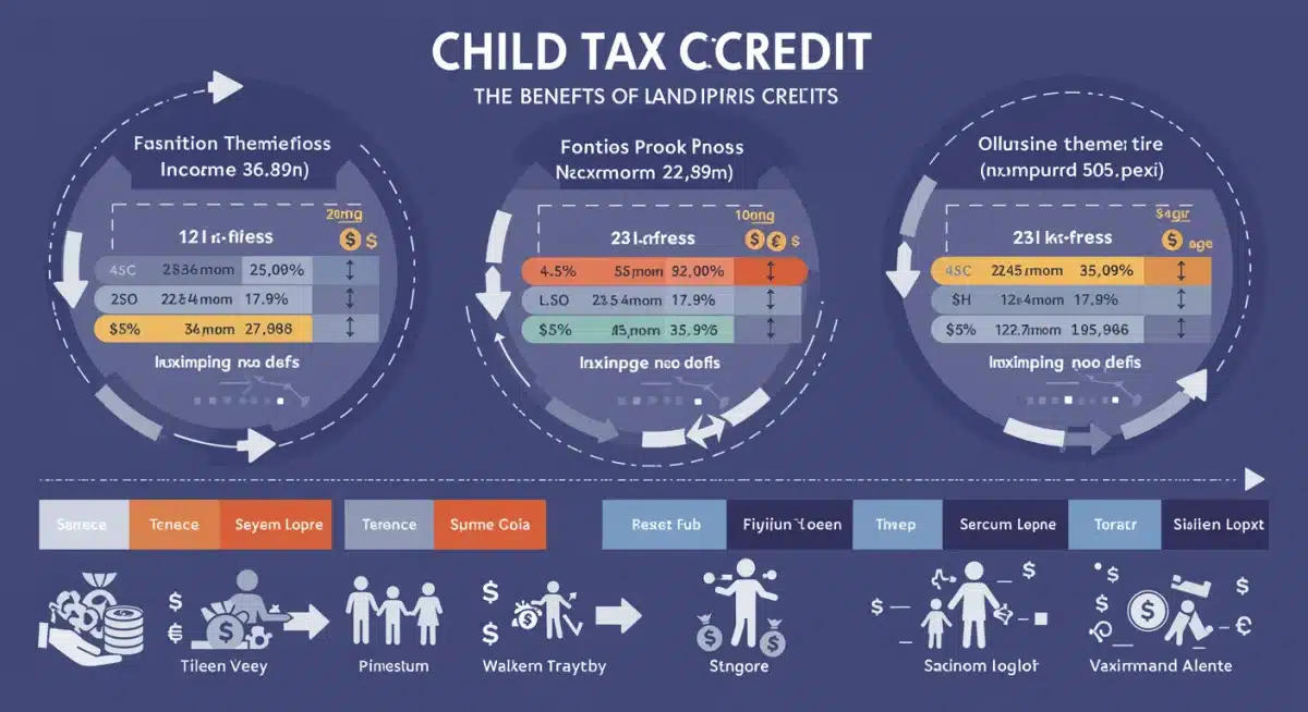 Infographic detailing Child Tax Credit eligibility and benefit thresholds