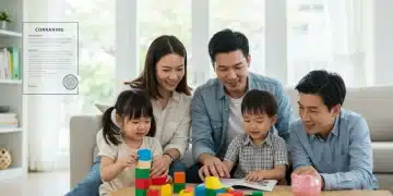 Happy family enjoying time together, symbolizing financial stability from child tax credit