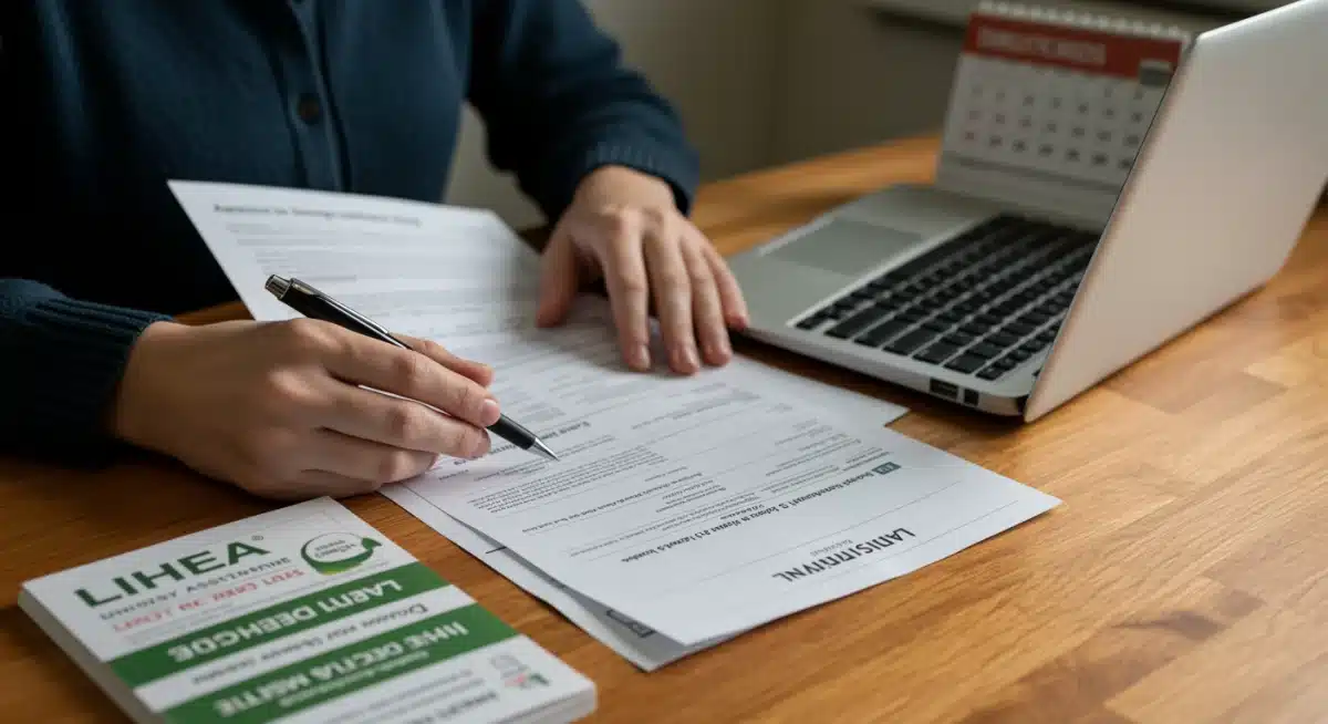 Person applying for energy assistance programs online