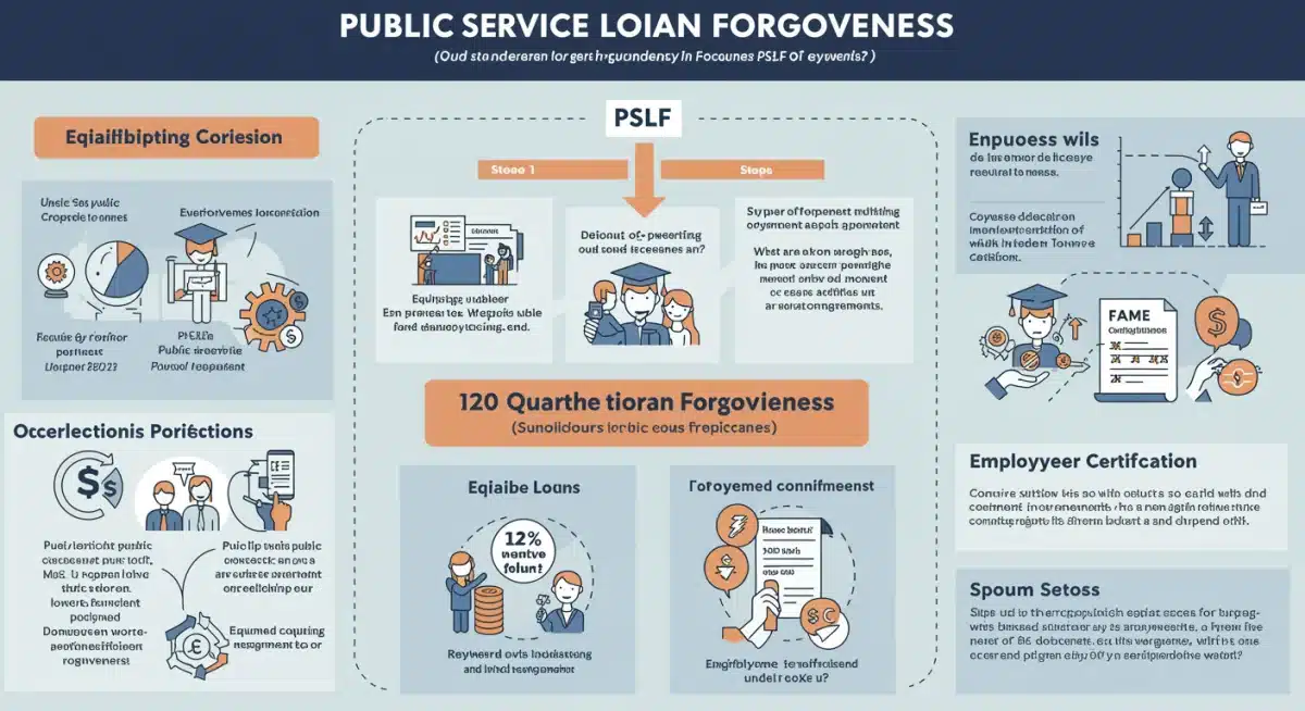 Infographic detailing PSLF qualification steps for educators