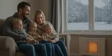 Family enjoying a warm winter home with LIHEAP assistance