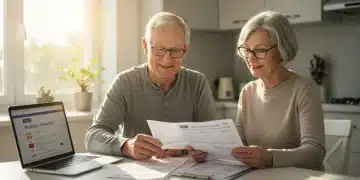 Senior couple analyzing 2025 Medicare changes documents at home