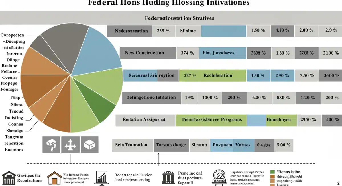 Graphic depicting federal funding allocation for housing programs.
