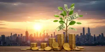 Money tree growing with coins and dollar bills, representing high-yield savings growth in 2026.