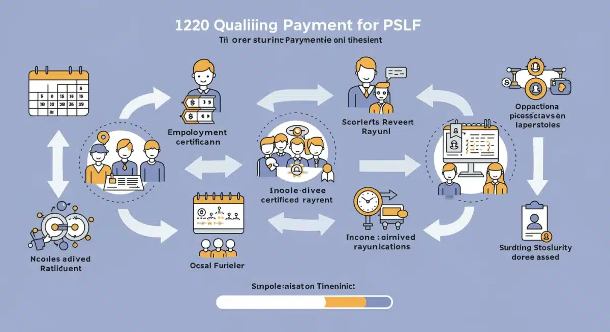 Infographic showing 120 PSLF qualifying payment timeline