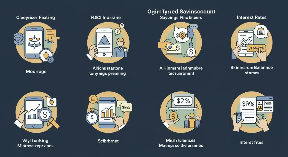 Infographic comparing key features of high-yield savings accounts.