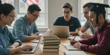 Graduate students studying, symbolizing federal grant opportunities for advanced degrees.