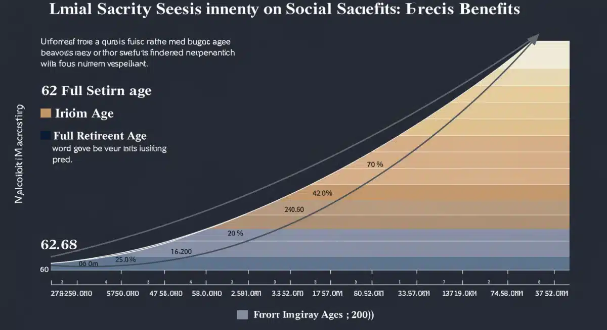Infographic showing Social Security benefit increases with delayed claiming age