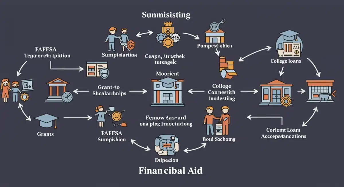 Infographic illustrating the student financial aid process