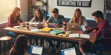 Students preparing for digital SAT ACT tests on tablets