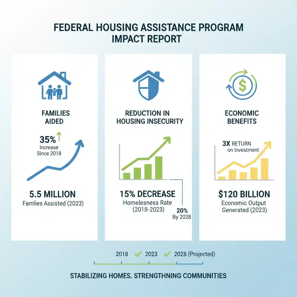 Infographic showing positive impact of federal housing program