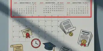 Calendar highlighting early 2026 with documents and forms related to unemployment benefits and economic policy.