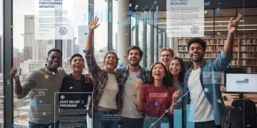Students celebrating new federal student loan forgiveness eligibility