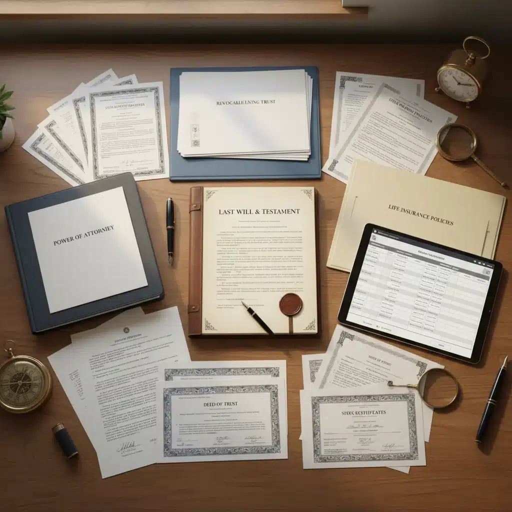 Financial instruments and legal documents for estate planning