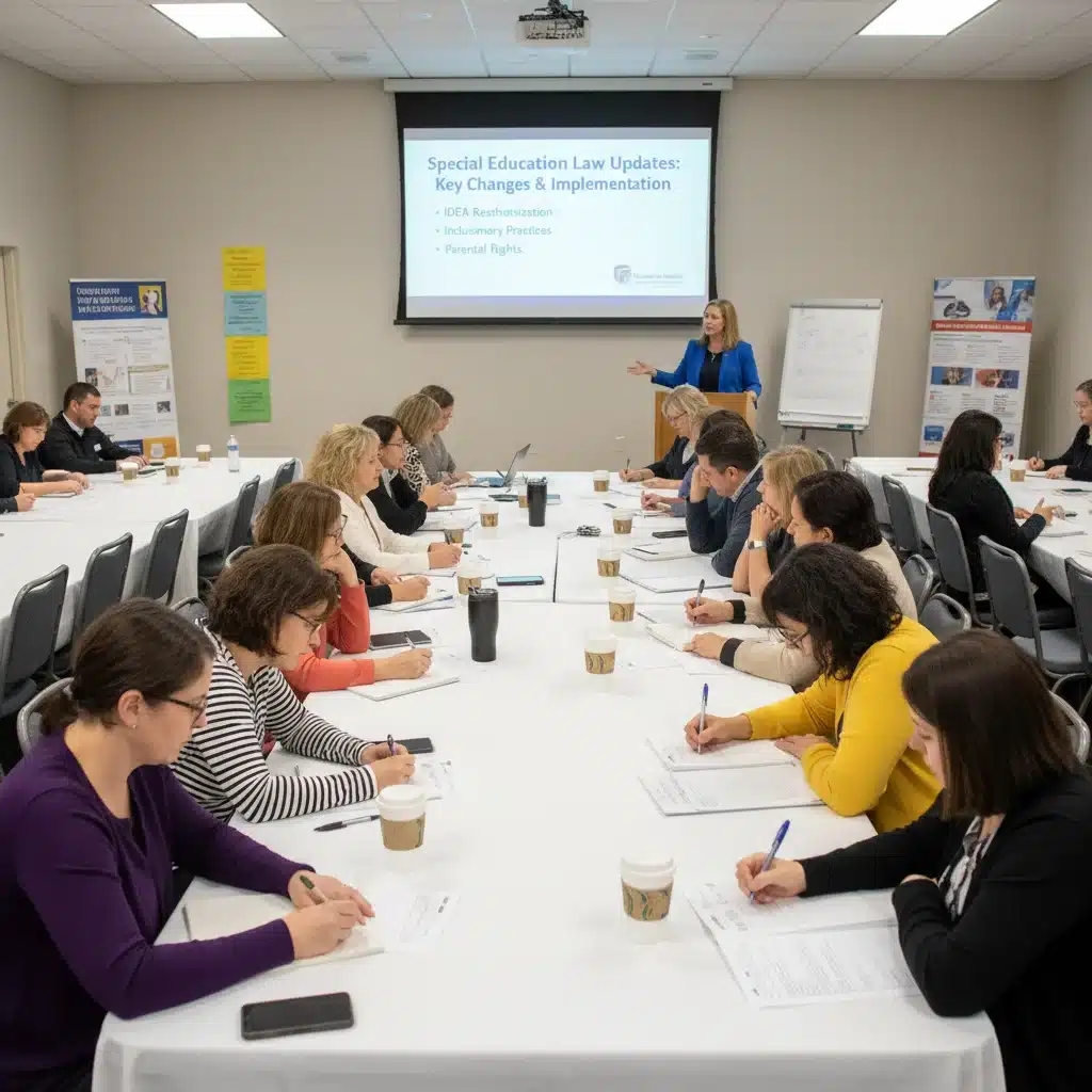 Parents and educators at a special education law workshop