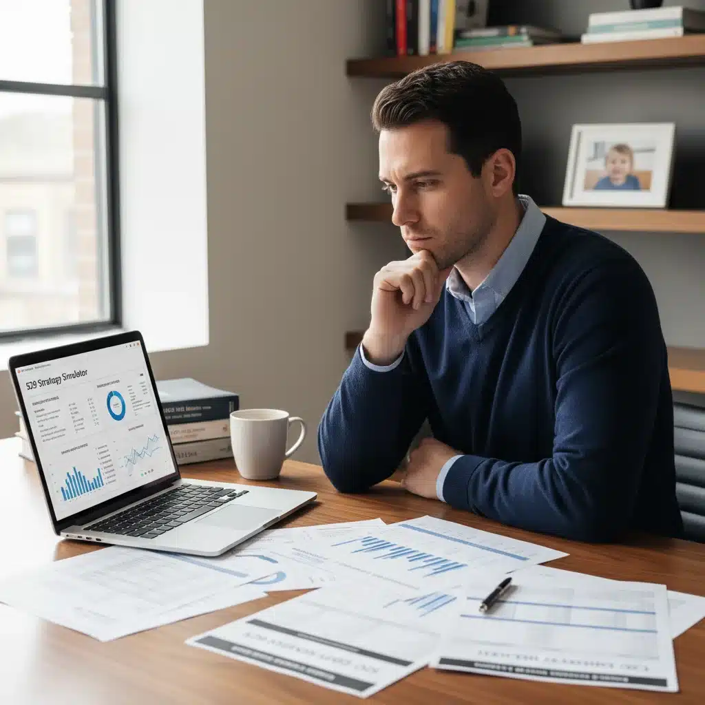Individual reviewing 529 plan investment strategies