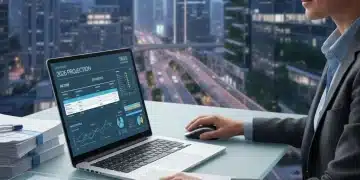 Person budgeting on laptop for 2026 financial planning