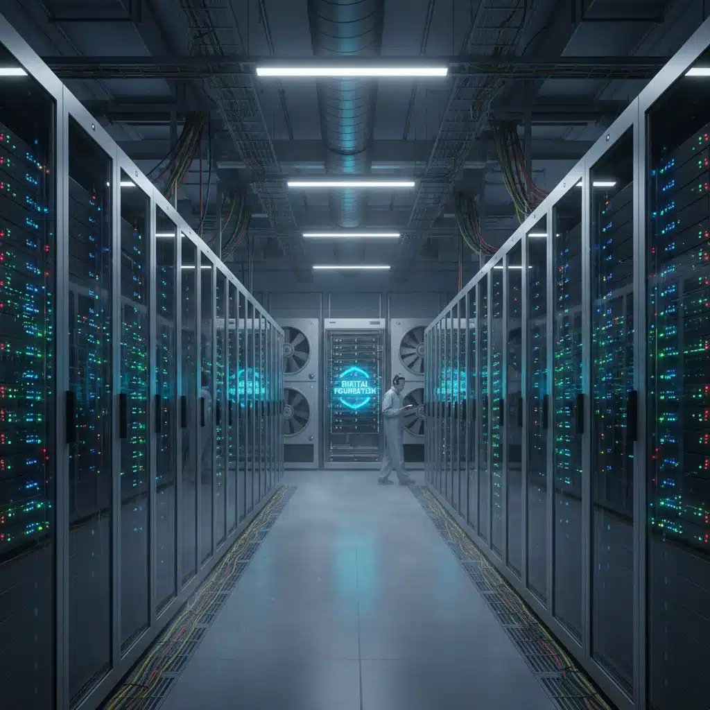 Modern data center infrastructure supporting technological advancements.