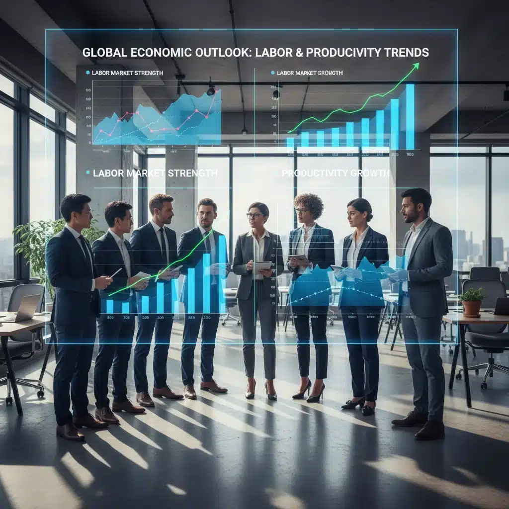 Economists analyzing labor market trends and productivity reports.