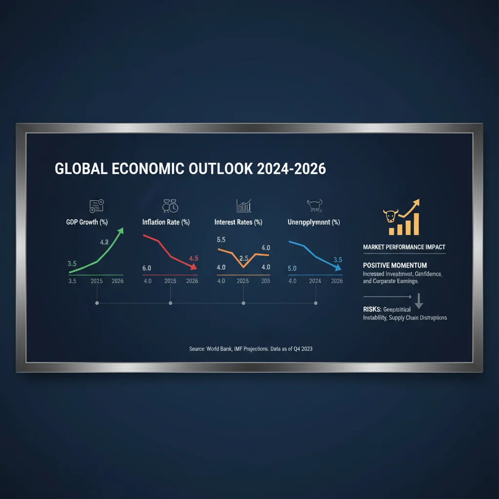 Infographic of key economic indicators influencing the 2026 stock market.