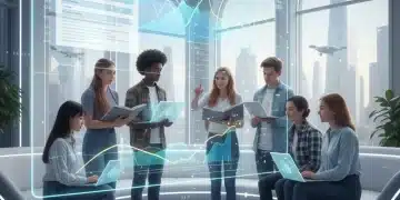 Students analyzing education tax benefits on a digital screen for 2026
