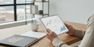 Achieve Financial Goals 2026: A Practical Framework Person planning financial goals for 2026 on tablet with charts