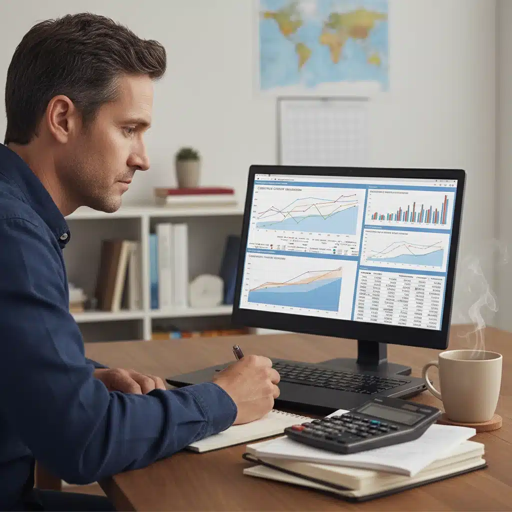 Person analyzing investment charts for long-term financial planning