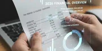 Detailed view of a paycheck stub showing gross pay, deductions, and net pay for 2026