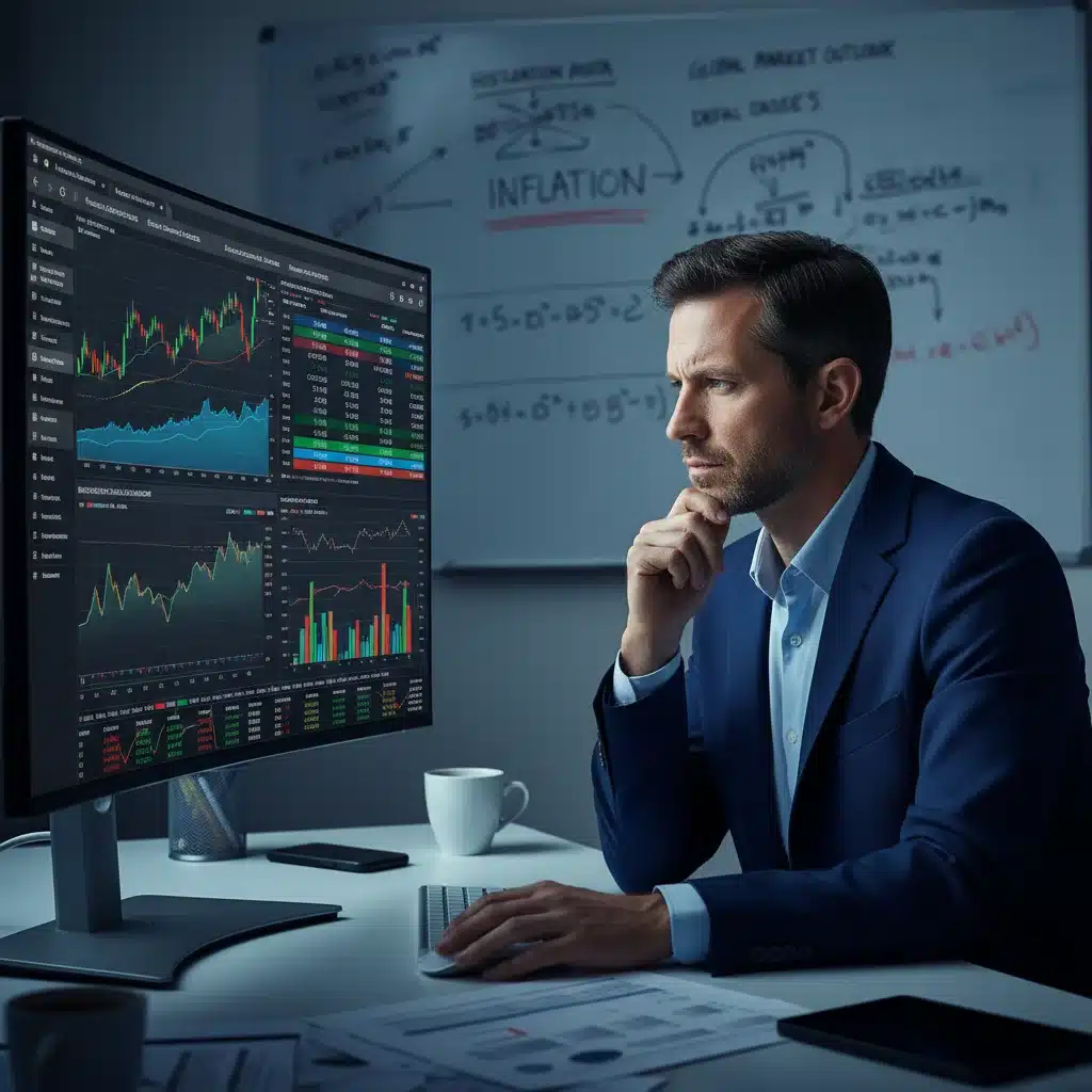 Person researching investment strategies to protect savings from inflation.