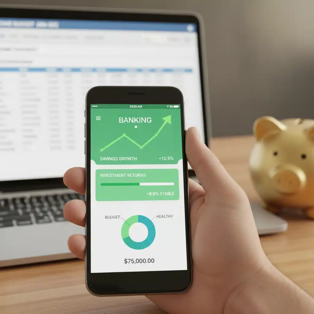 Personal finance management app showing positive financial trends