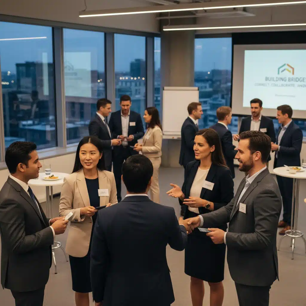 Professionals networking and building connections for career growth