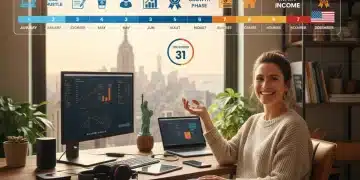 US entrepreneur successfully transitioning side hustle to main income, 12-month plan