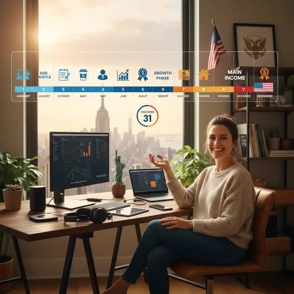 From Side Hustle to Main Income: A 12-Month Plan for US Entrepreneurs in 2026
