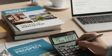 Student calculating college financial aid with new EFC formula