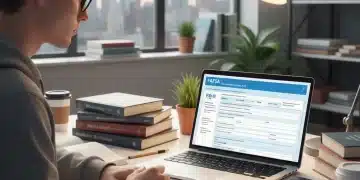 Student contemplating 2026 FAFSA application on laptop