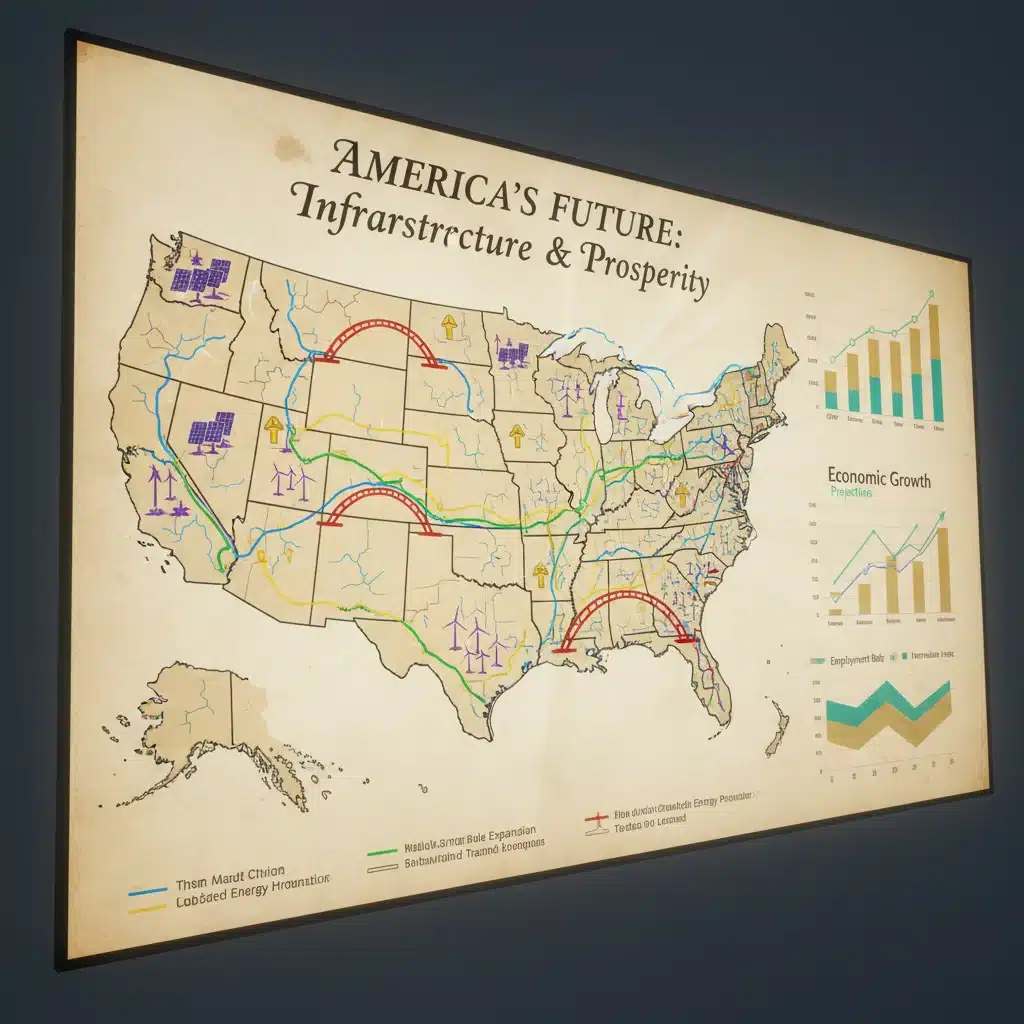 Map showing infrastructure projects and economic impact across the US