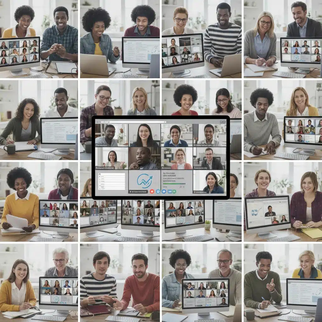Job seekers participating in a virtual job fair