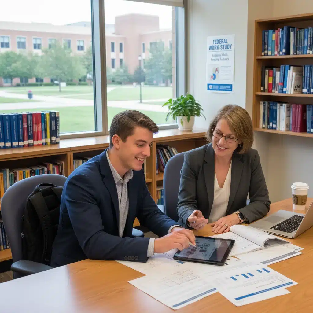 College student gaining valuable work experience and mentorship through Federal Work-Study.